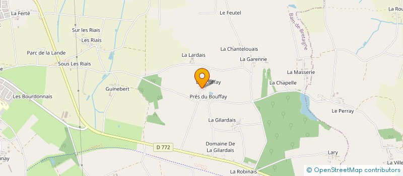 localisation de l'entreprise EARL VOLAND  BAIN-DE-BRETAGNE