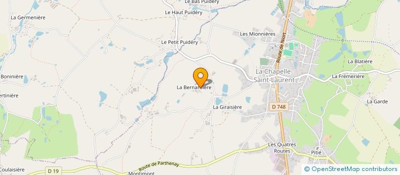 localisation de l'entreprise EARL VOUHE à LA CHAPELLE-SAINT-LAURENT
