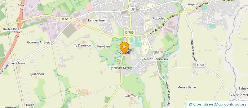localisation de l'entreprise EARL YANNICK BRIAND à BRIEC