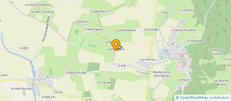 localisation de l'entreprise EARLSCOURT à LA CHAPELLE-MONTLIGEON