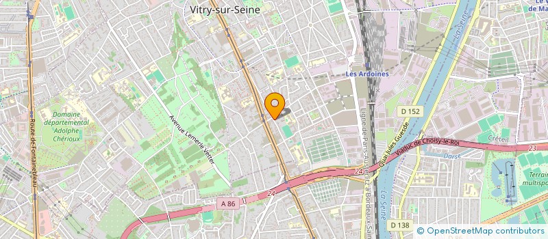 localisation de l'entreprise EARTH'YS à VITRY-SUR-SEINE