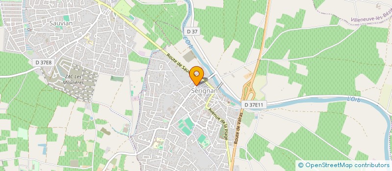 localisation de l'entreprise EAS  SERIGNAN