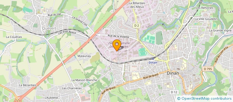 localisation de l'entreprise EAS à QUEVERT