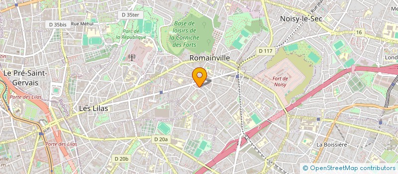 localisation de l'entreprise EAS CARS à ROMAINVILLE