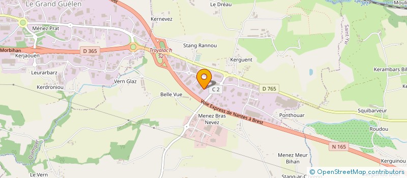 localisation de l'entreprise EAS (ELECTRICITE AUTOMATISMES SYSTEMS)  SAINT-EVARZEC