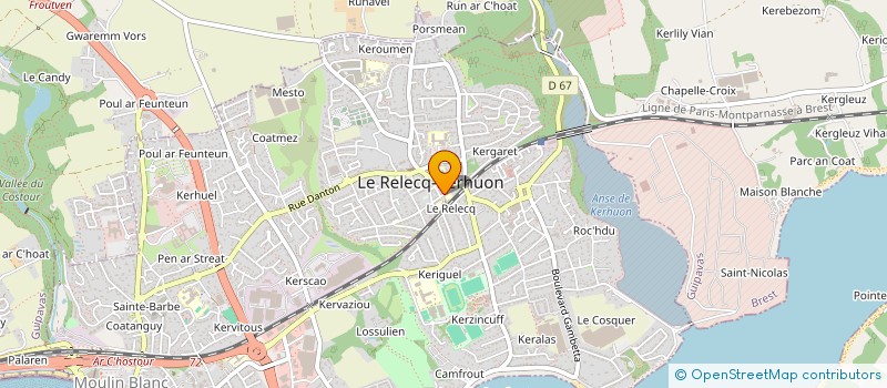 localisation de l'entreprise EAST 2 WEST  LE RELECQ-KERHUON