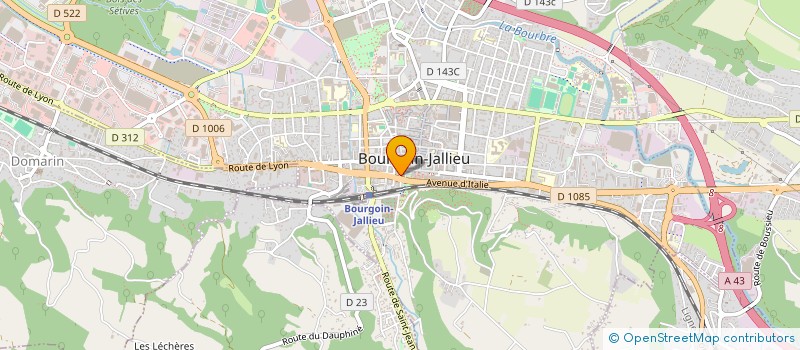 localisation de l'entreprise EAST & WEST  BOURGOIN-JALLIEU
