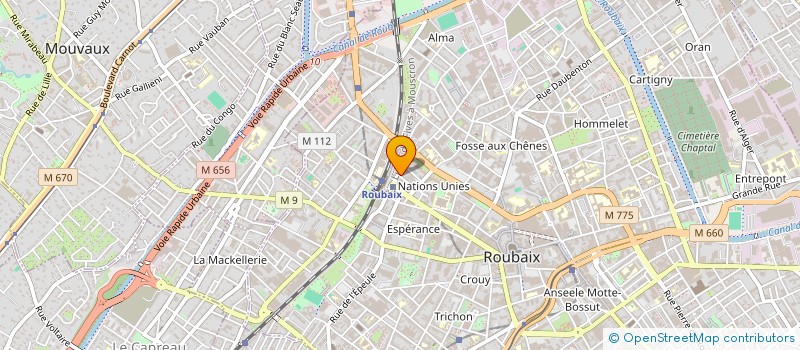 localisation de l'entreprise EASY FR  ROUBAIX