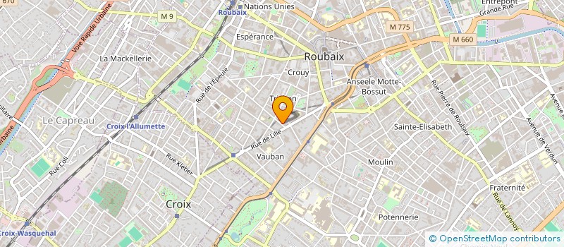 localisation de l'entreprise EASY GUEST SASU  ROUBAIX