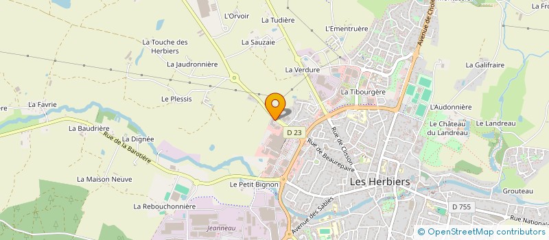 localisation de l'entreprise EASY PISCINES à LES HERBIERS