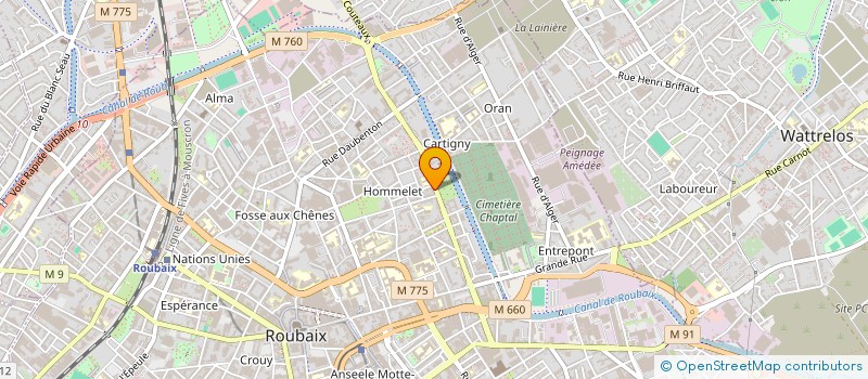 localisation de l'entreprise EASY TRADING 55 à ROUBAIX