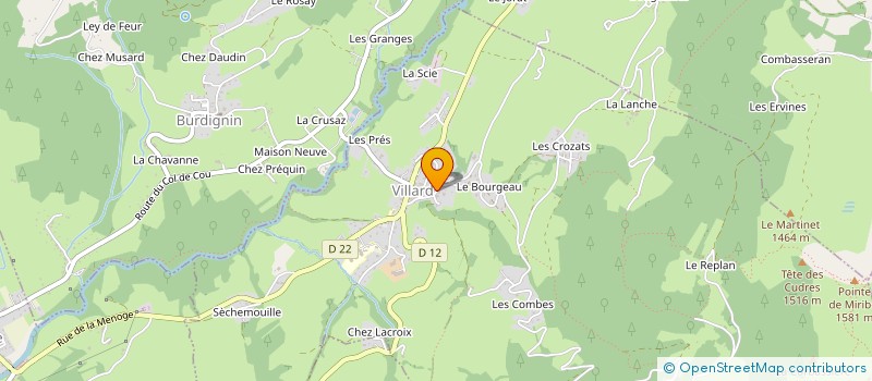 localisation de l'entreprise EASY TRANSPORTS à VILLARD