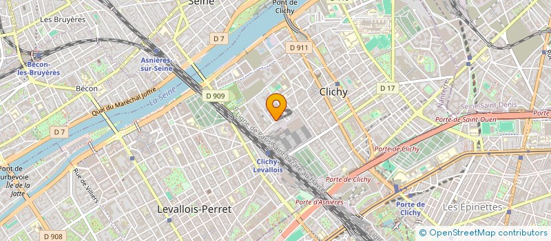localisation de l'entreprise EASY TRAVEL PARIS à CLICHY