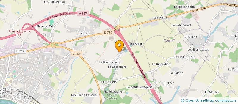 localisation de l'entreprise EASY-VISION B-L  TONNAY-CHARENTE