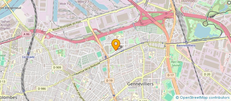 localisation de l'entreprise EASY VTC à GENNEVILLIERS