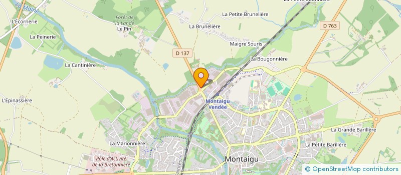 localisation de l'entreprise EASYLOC 85 à MONTAIGU-VENDEE