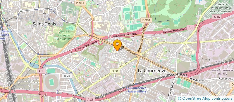 localisation de l'entreprise EASYSOFT CONSULTING à LA COURNEUVE
