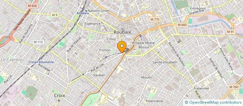 localisation de l'entreprise EASYTECH INFORMATIQUE SARL à ROUBAIX