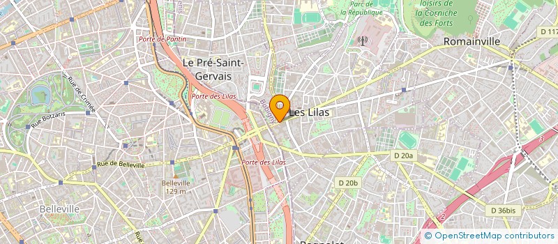 localisation de l'entreprise EAT GO  LES LILAS