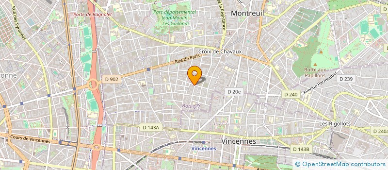 localisation de l'entreprise EATING STONE à MONTREUIL