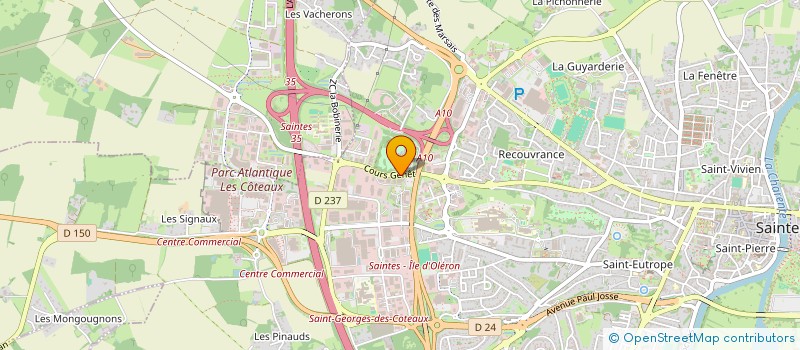 localisation de l'entreprise EAU 17 à SAINTES