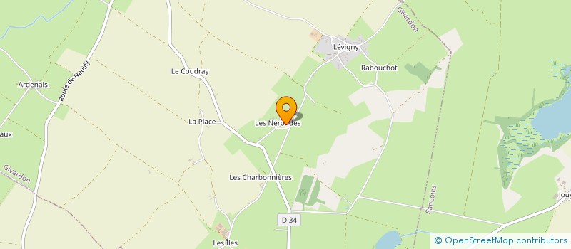 localisation de l'entreprise EAU BLEU  GIVARDON