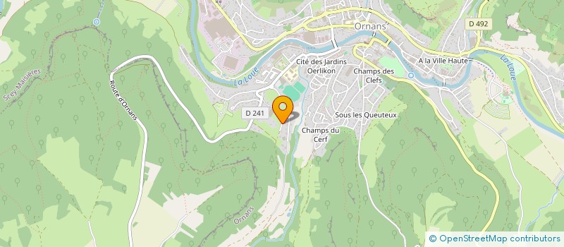 localisation de l'entreprise EAU DE PLUIE SERVICE à ORNANS