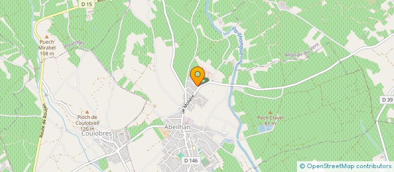 localisation de l'entreprise EAU DETECT'  ABEILHAN