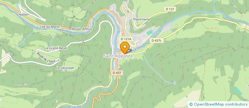 localisation de l'entreprise EAU DOUBS POISSONS  SOULCE-CERNAY