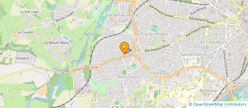 localisation de l'entreprise EAU & ENVIRONNEMENT CERTIFICATION à LIMOGES
