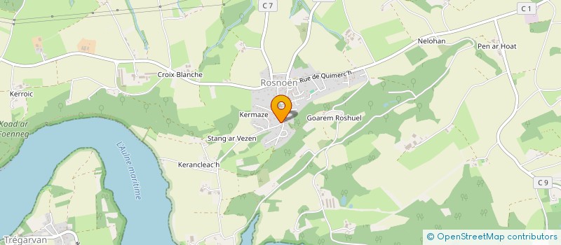 localisation de l'entreprise EAU FIL DE L'AULNE  ROSNOEN