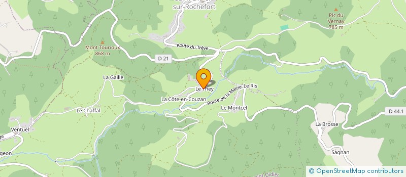 localisation de l'entreprise EAU'FOREZ  LA COTE-EN-COUZAN