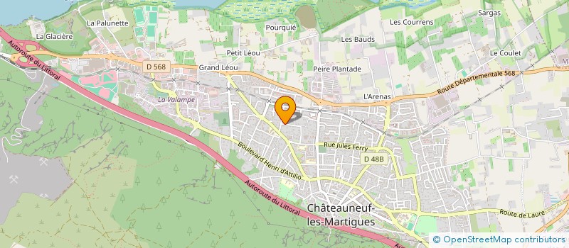 localisation de l'entreprise EAU GAZ ELEC à CHATEAUNEUF-LES-MARTIGUES