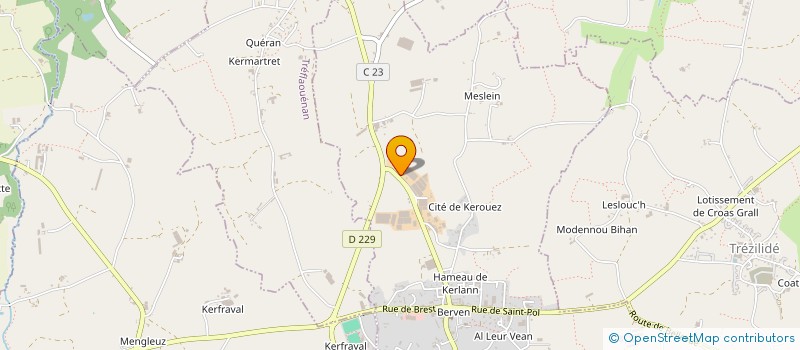 localisation de l'entreprise EAU PIERRE BOIS  PLOUZEVEDE