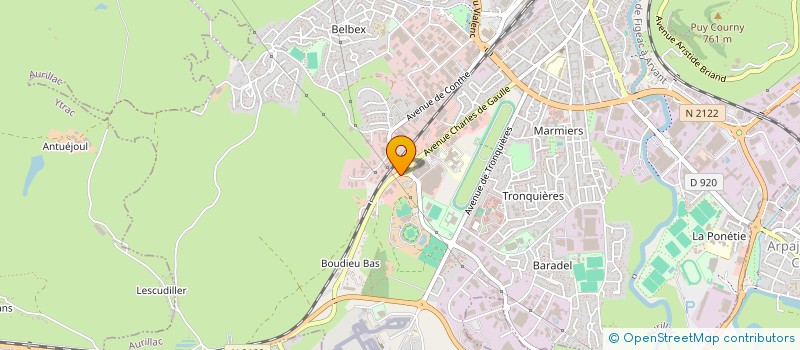 localisation de l'entreprise EAU PISCINES SERVICES CANTAL à AURILLAC