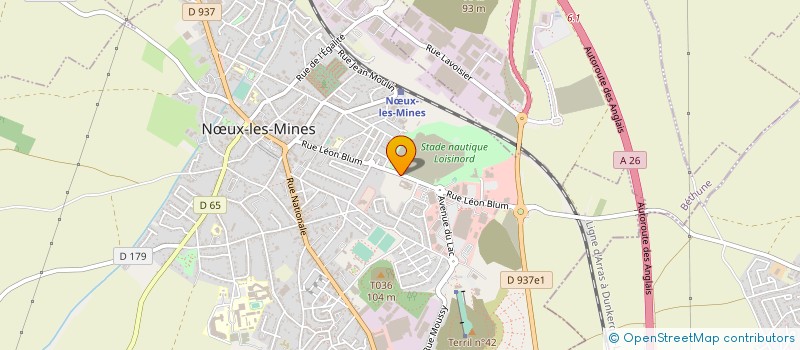 localisation de l'entreprise EAU SANTE ENVIRONNEMENT à NOEUX LES MINES