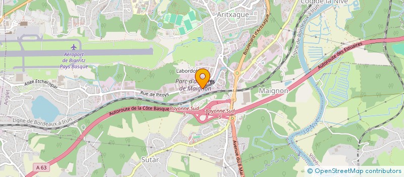 localisation de l'entreprise EAU'THENTIK PISCINES  ANGLET