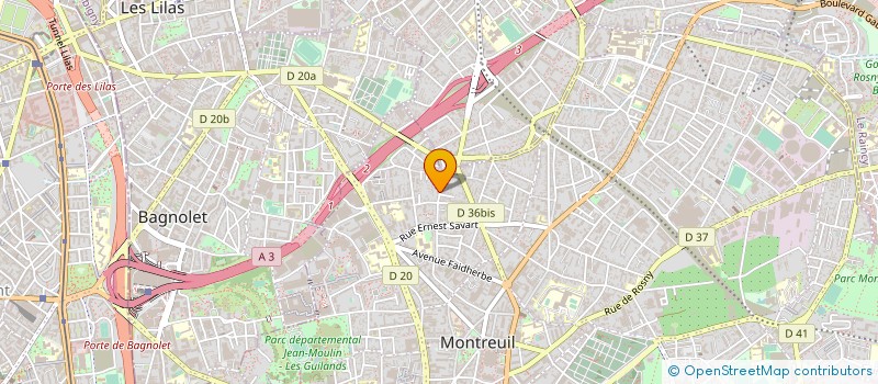 localisation de l'entreprise EAU VIVE à MONTREUIL