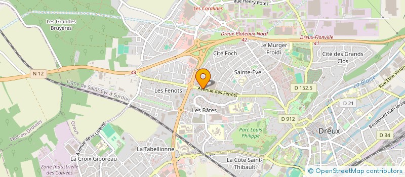 localisation de l'entreprise EAUDEB à DREUX