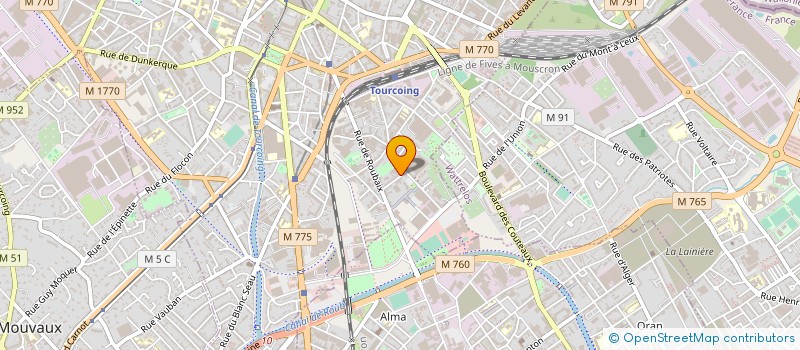 localisation de l'entreprise EAUX DE FRANCE DISTRIBUTION à TOURCOING