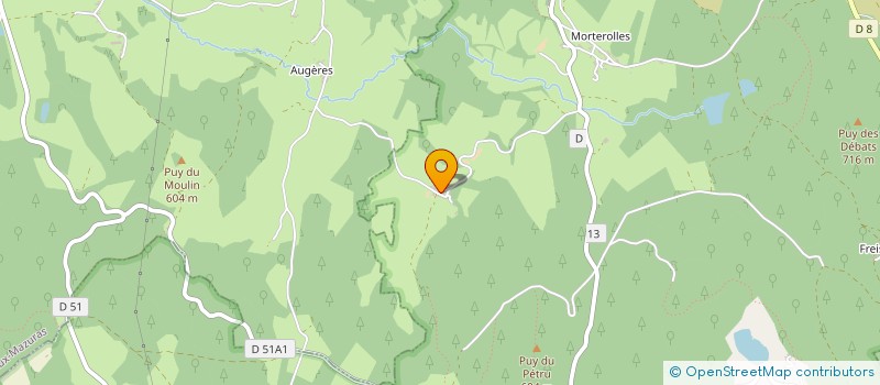 localisation de l'entreprise EAUX DES MONTAGNES DU LIMOUSIN EN CREUSE à SAINT-JUNIEN-LA-BREGERE