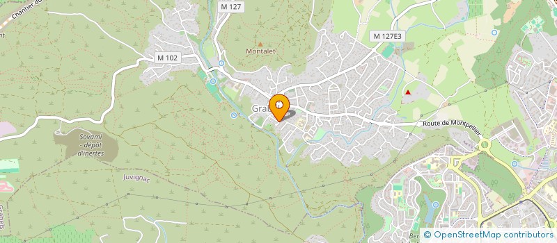 localisation de l'entreprise EAUX-VIVES GENIE CLIMATIQUE  GRABELS