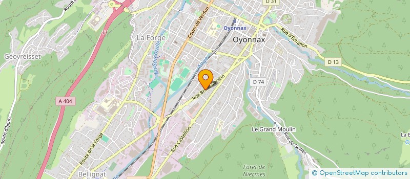 localisation de l'entreprise EAUX VIVES OYONNAX à OYONNAX