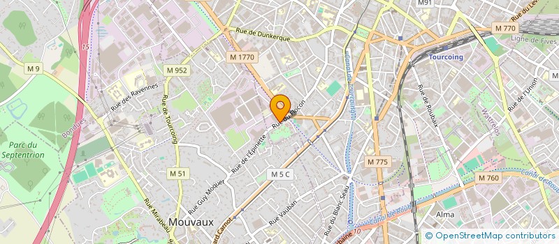 localisation de l'entreprise EAUZONE HOLDING  TOURCOING