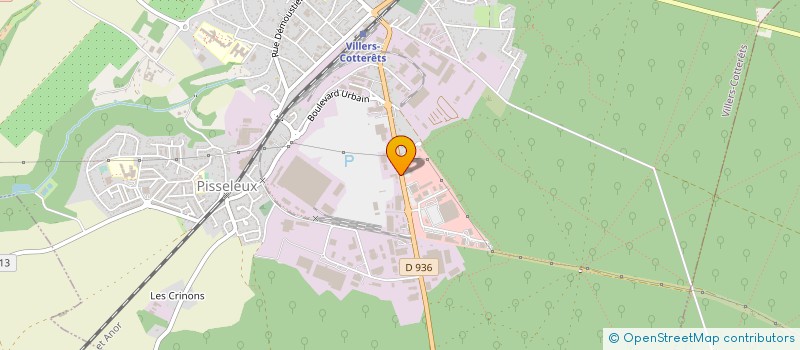 localisation de l'entreprise EB à VILLERS-COTTERETS