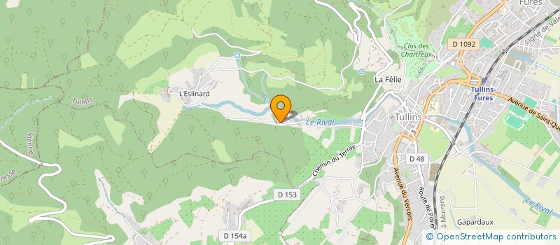 localisation de l'entreprise EB CLEAN  TULLINS