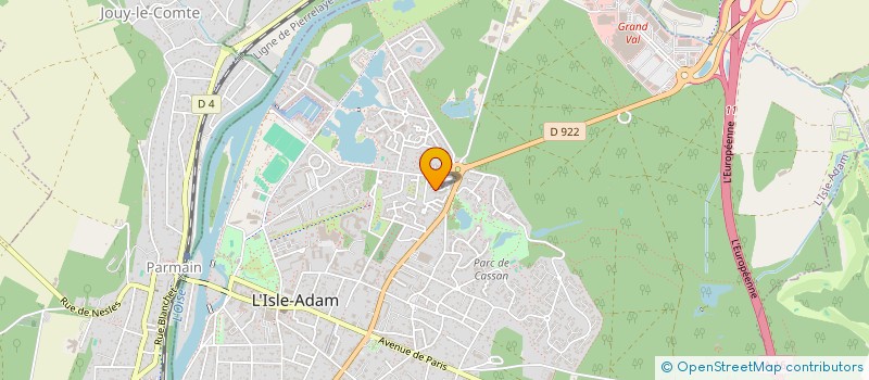 localisation de l'entreprise EB CONSULTING  L'ISLE-ADAM