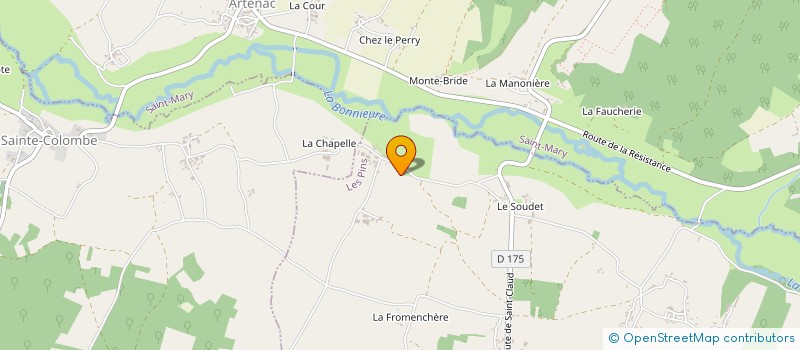 localisation de l'entreprise EB CONTROLE 16 à LES PINS