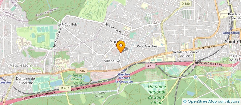 localisation de l'entreprise EB FINANCE à GARCHES