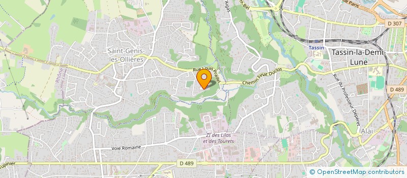 localisation de l'entreprise EB HOLDING  SAINT-GENIS-LES-OLLIERES